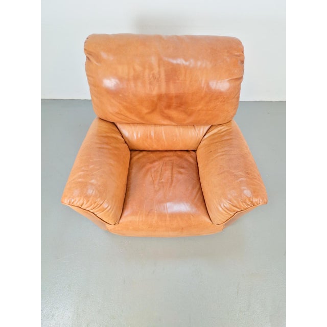 Calf Leather Lounge Chair from Natuzzi, Italy, 1990s For Sale - Image 13 of 15