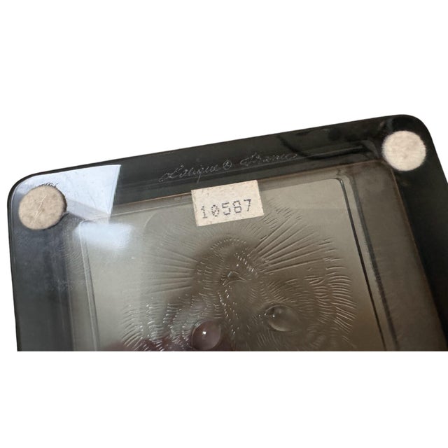 1960s Art Deco Style Lalique French Crystal Cat Box For Sale - Image 5 of 5