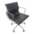 1960s MCM Charles Eames Aluminum Group Ea117 Black Leather Desk Chair by ICF For Sale