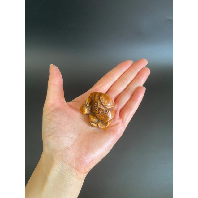 Vintage Sitting Japanese Man Celluloid Netsuke Miniature For Sale - Image 10 of 10