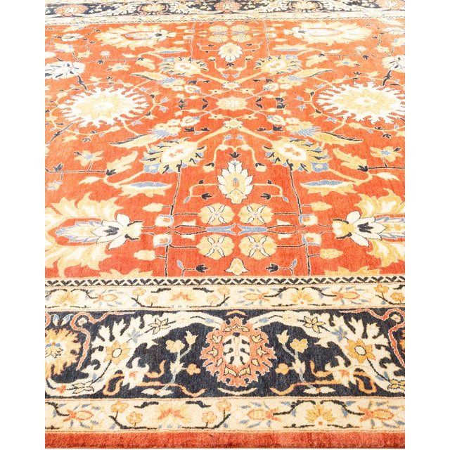 Solo Rugs Mogul, One-of-a-Kind Hand-Knotted Area Rug in Orange, 9' 2" x 12' 5" For Sale - Image 4 of 8
