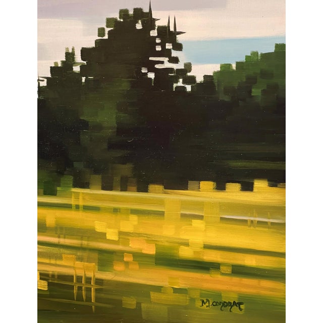 As the Clouds Roll By by Michelle Condrat | Oil on Panel Landscape with clouds and trees For Sale - Image 4 of 4