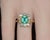 Certified Natural 2.73cts Diamond Emerald 18k Gold Dinner Halo Ring For Sale In Dallas - Image 6 of 14