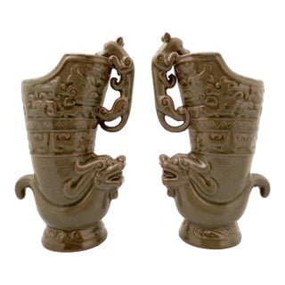 Song Chinese Long Quan Kiln Porcelain Wine Cups For Sale