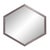 Contemporary Graphite Foil Hexagonal Mirror For Sale - Image 3 of 9