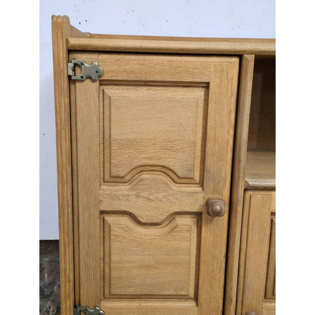 Tall Sideboard with Cupboards, Drawers and Niche by Guillerme et Chambron, 1970s For Sale - Image 6 of 18