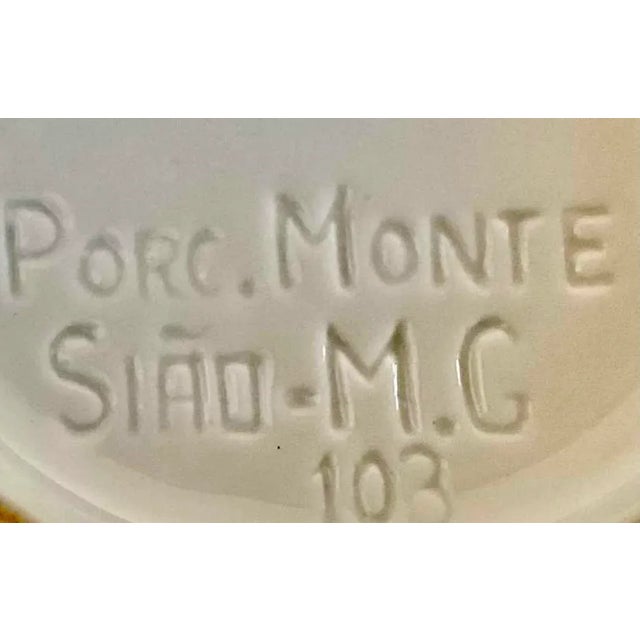 Set of Four Vintage 1980s Porcelain Lidded Canisters Hand-Made and Painted in Brazil For Sale In New York - Image 6 of 12