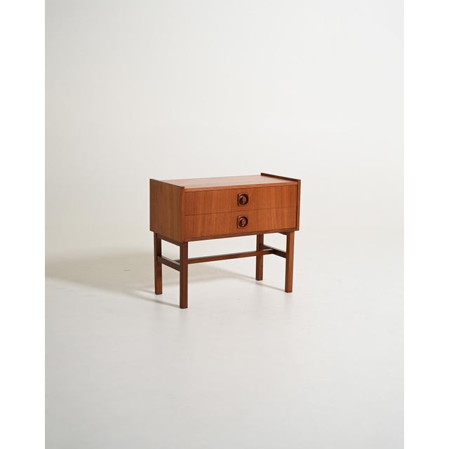 Scandinavian Bedside Table with Drawers, 1960s For Sale - Image 3 of 9