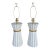 Currey & Co Cinched White Lacquer Lamps - Pair. For Sale