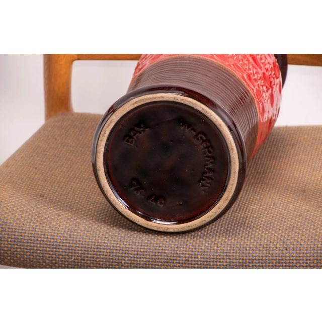 Ceramic Large West German 76 40 Fat Lava Vase by Bay Keramik, 1975 For Sale - Image 7 of 8