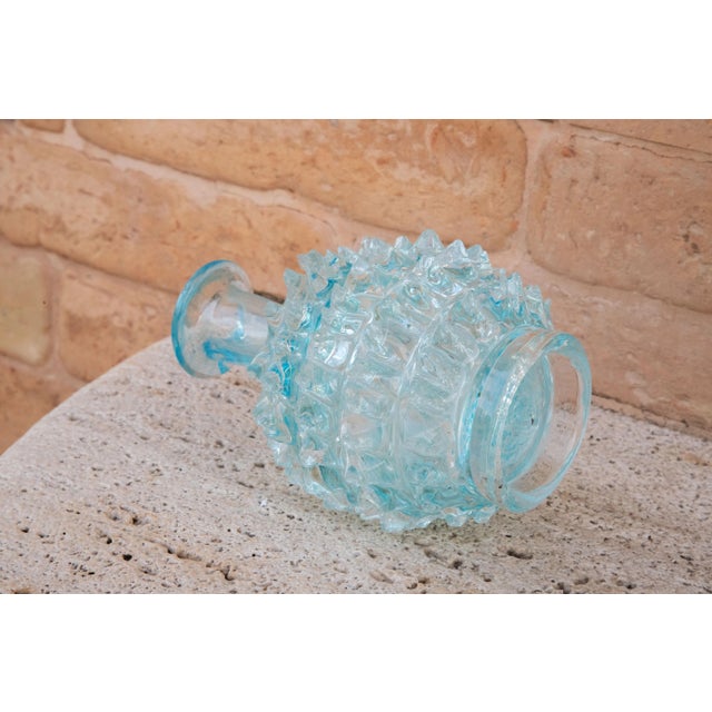 Blue Ercole Barovier Rostrato Murano Glass Vase for Barovier & Toso, 1940s For Sale - Image 6 of 8