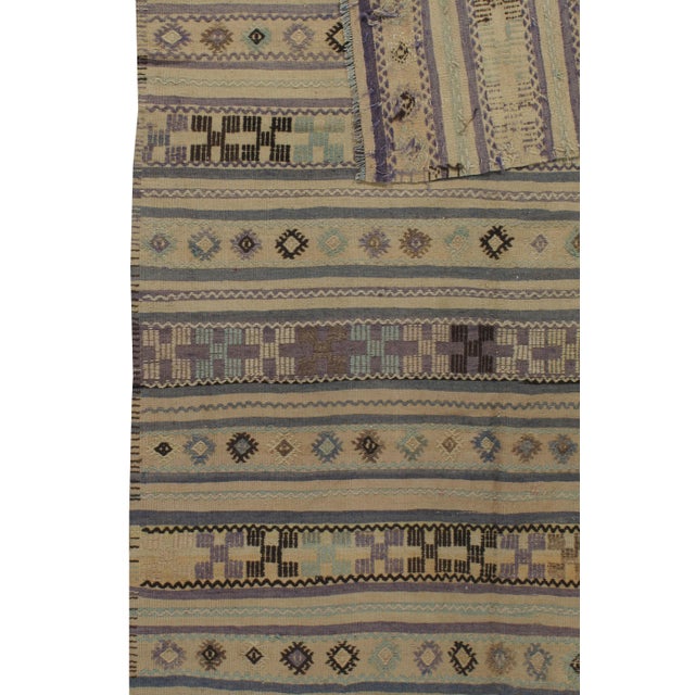 1940s Vintage Circa 1940 Turkish Flat Weave Jajim Kilim Rug, 5'1 X 7'8 For Sale - Image 5 of 9