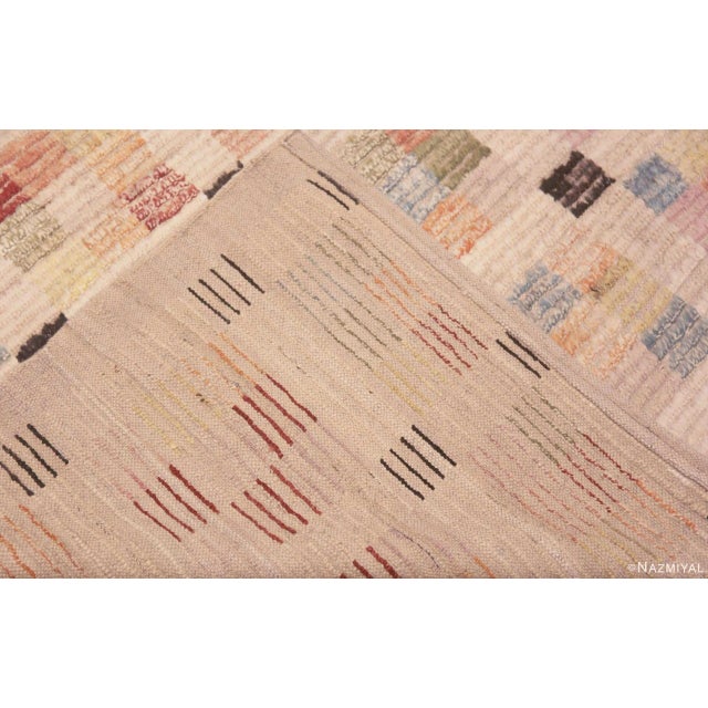 Brown Large Colorful Geometric Tile Design Modern Area Rug For Sale - Image 8 of 9