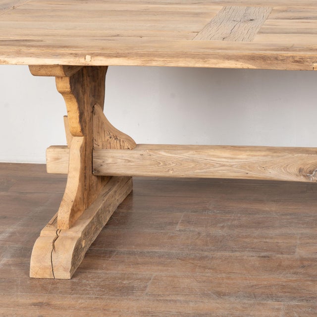 Large Bleached French Oak Dining Table For Sale - Image 9 of 13