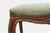 French Louis XV Stool with Carved Floral Apron and Original Damask Upholstery, 1890s For Sale - Image 3 of 11