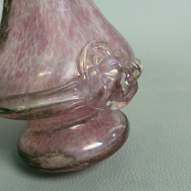 Murano Glass Jug with Pink Hollow Effect and Vintage Lion by V. Nason, 1960s For Sale - Image 3 of 11