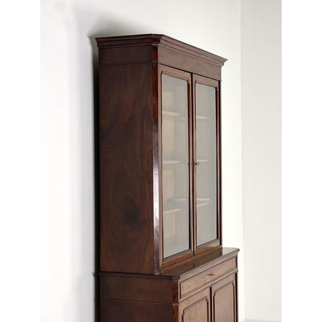 Insanely beautiful bookcase / sideboard / display cabinet. Mahogany veneer over oak. Dating from the late 19th century....