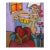 Contemporary Large-Scale Cubist Figurative Interior Scene by Michael William Eggleston For Sale