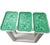 Vintage Green Floral Toleware Style Metal Snack Tray Set – Set of 8 For Sale - Image 4 of 9