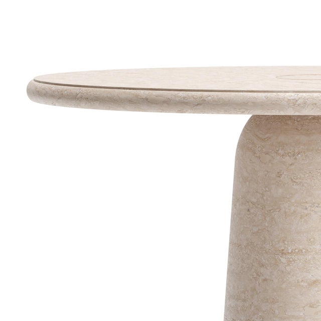 Modern New Modern Dining Table in Travertine, Creator Ivan Colominas For Sale - Image 3 of 4