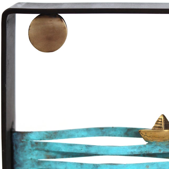 Metal Gentle Journey 3/25 - Limited Edition Contemporary Bronze and Iron Travel Sculpture For Sale - Image 7 of 9