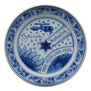 Blue & White Delft Plate from Porceleyne Fles, 1974