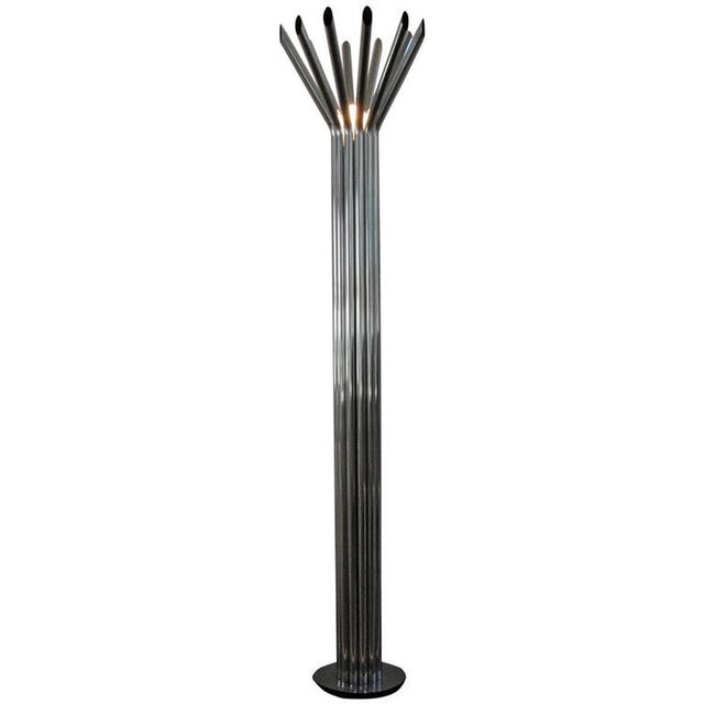 Silver George Kovacs Chrome Tubular Floor Lamp For Sale - Image 8 of 8