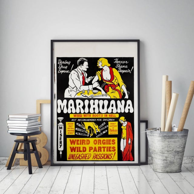 Marihuana Original Vintage US One Sheet Movie Poster, 1930s For Sale - Image 3 of 5