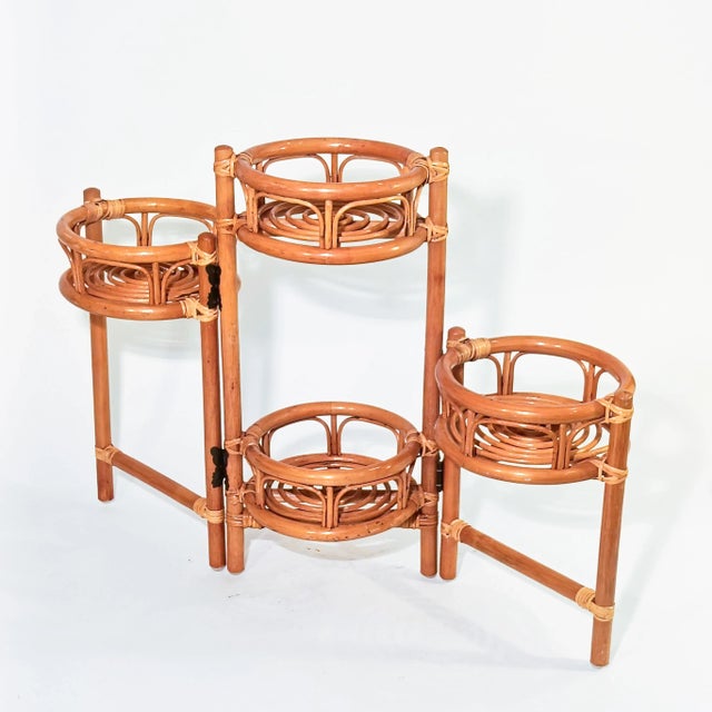 Mid-Century Modern French Riviera Folding Planter, Italy, 1970s For Sale - Image 3 of 10