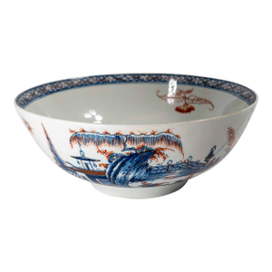 18th Century English Porcelain Bowl in Chinese or Japanese Imari Style