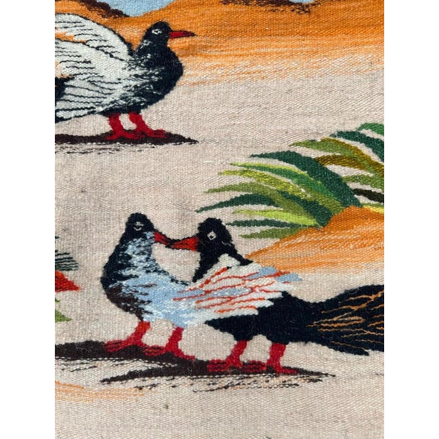 Blue Egyptian Woven Tapestry, 1950s For Sale - Image 8 of 18