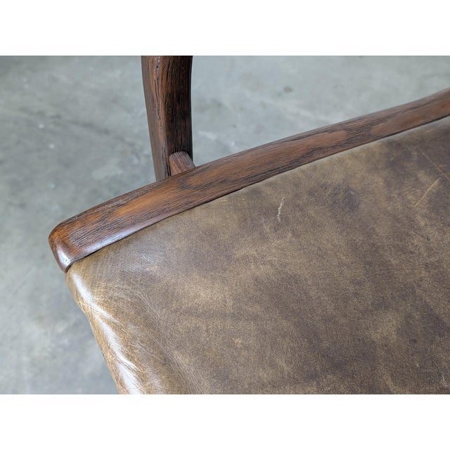 Mid Century Modern Leather Lamino Lounge Chair Attributed to Yngve Ekström for Swedese, c.1970s For Sale In Los Angeles - Image 6 of 12