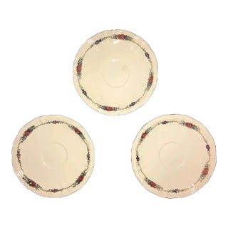 Mid 20th Century French Obernai Plates Faienceries Sarreguemines Plates Alsatian- Set of 3 For Sale