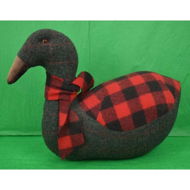 Textile 1970s Vintage Grey Flannel Duck Decoy For Sale - Image 7 of 7