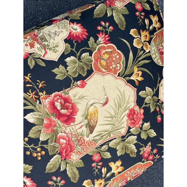 Pearson 84” Custom Three Seat Sofa in Richloom Asian Chinoiserie Fabric, Vintage For Sale - Image 13 of 17