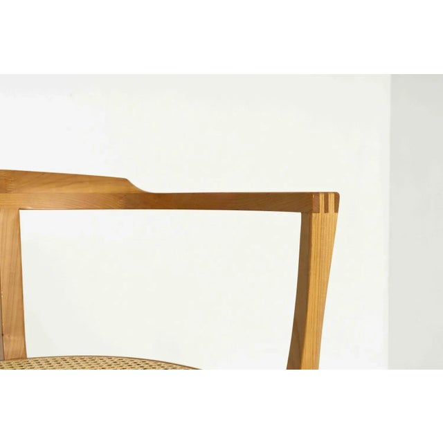 German 3-Legged Wood and Cane Chair by Xaver Seemüller For Sale - Image 6 of 11