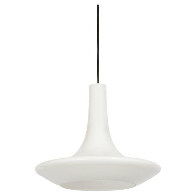 White Opal Glass Pendant Light from Peill & Putzler, Germany, 1970s For Sale - Image 11 of 11