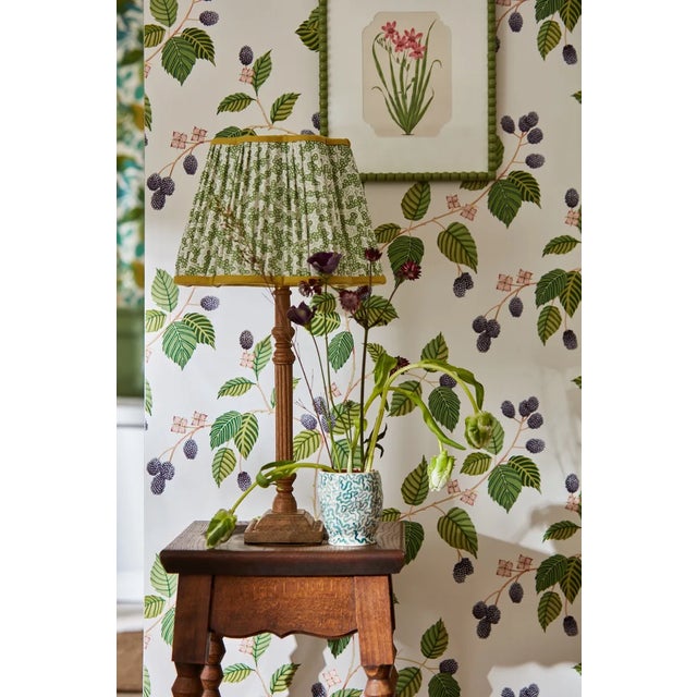 Traditional Sanderson Rubus Wallpaper in Raspberry - a Sample For Sale - Image 3 of 3