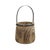 Kenneth Ludwig Chicago Natural Wooden Pail Planter with Metal Handle Accent (Set of 2) For Sale - Image 4 of 5