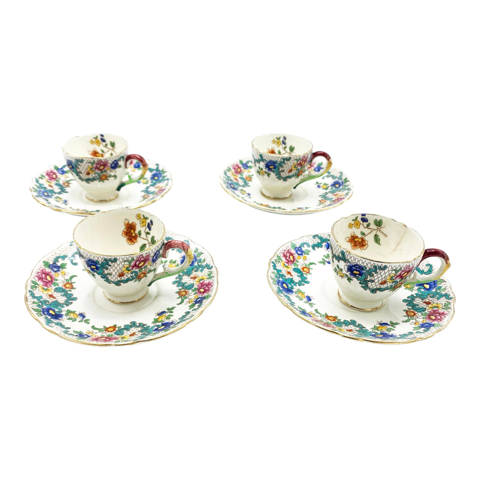 Art Deco English Royal Cauldron Tea Service Set - 8 Piece Set | Chairish