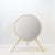 Round Tripod White-Washed Wood Floor Mirror For Sale - Image 6 of 12
