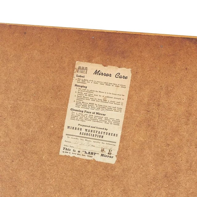 Mid 20th Century Paul Frankl for Johnson Furniture Company Mid Century Station Wagon Maple and Leather Mirror For Sale - Image 5 of 5