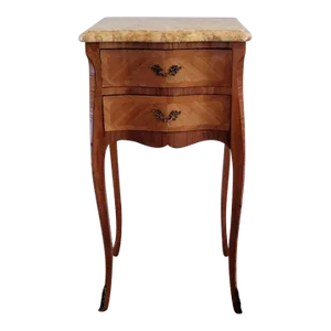Vintage French Louis XV Style Bombe End Table by Camaro