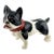 Antique Hand-Painted Boston Terrier Ceramic Dog Statue With Red Collar For Sale