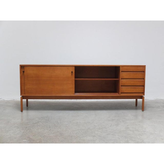 Walnut Abstracta Sideboard by Jos De Mey for Van Den Berghe-Pauvers, 1960s For Sale - Image 12 of 17