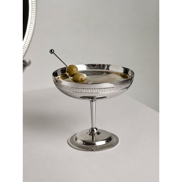 French Stainless Steel Dessert Coupes Set and Champagne, 1970s, Set of 12 For Sale - Image 6 of 9