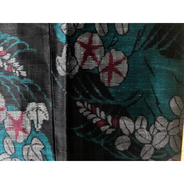 Mid 20th Century Exceptional Japanese Summer Asa Hitoe Weft Ikat Kimono Provenance For Sale - Image 10 of 11