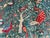 2000 - 2009 Green Afghan Pictorial Peacock & Bird Garden Hand-Knotted Wool Rug - 9'11" X 6'6" For Sale - Image 5 of 12