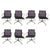 Vintage Netweave Chairs in Aluminium by Charles and Ray Eames for Vitra, 1990s, Set of 7 For Sale