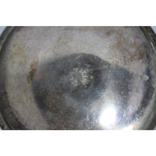 Vintage Roma Twisted Stem Candlestick Holder Floral Grape Spain Silverplate For Sale - Image 4 of 5